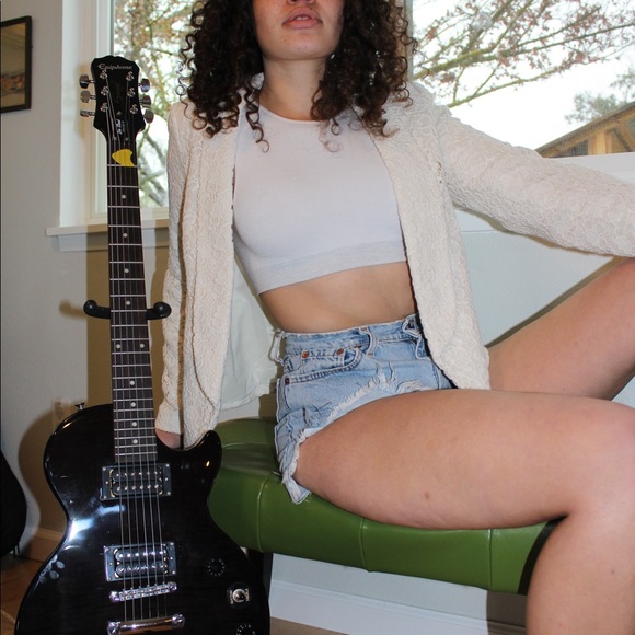 LOFT Cream Floral Embroidered Open Blazer Jacket🐚 - Picture 1 of 8